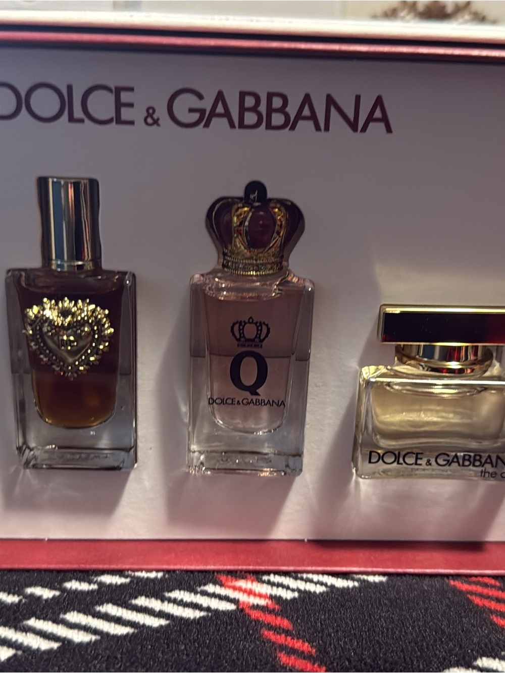 Dolce & Gabbana Trio Mini Perfume Set — Pink and Gold Details